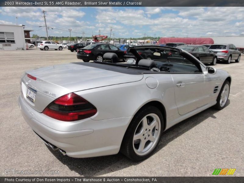 Brilliant Silver Metallic / Charcoal 2003 Mercedes-Benz SL 55 AMG Roadster