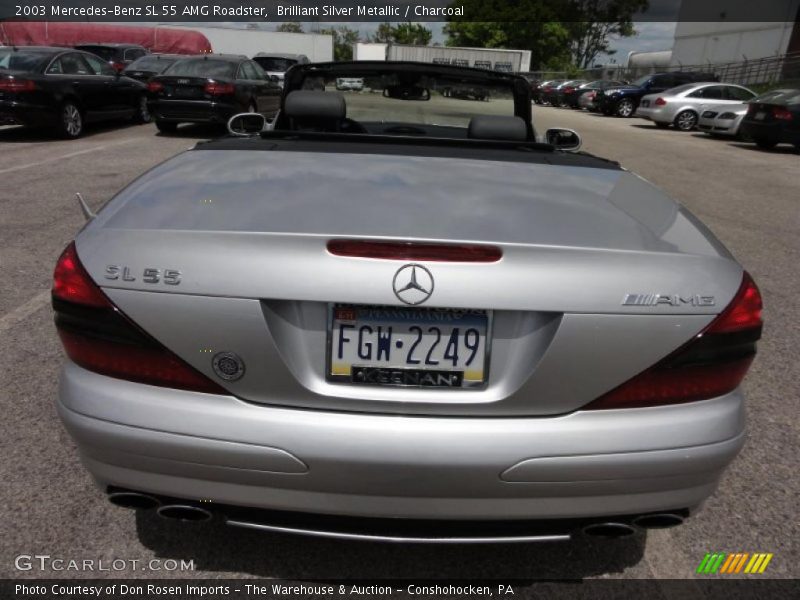 Brilliant Silver Metallic / Charcoal 2003 Mercedes-Benz SL 55 AMG Roadster