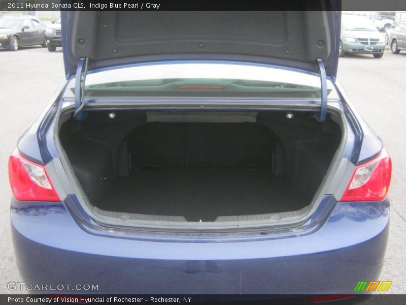 Indigo Blue Pearl / Gray 2011 Hyundai Sonata GLS