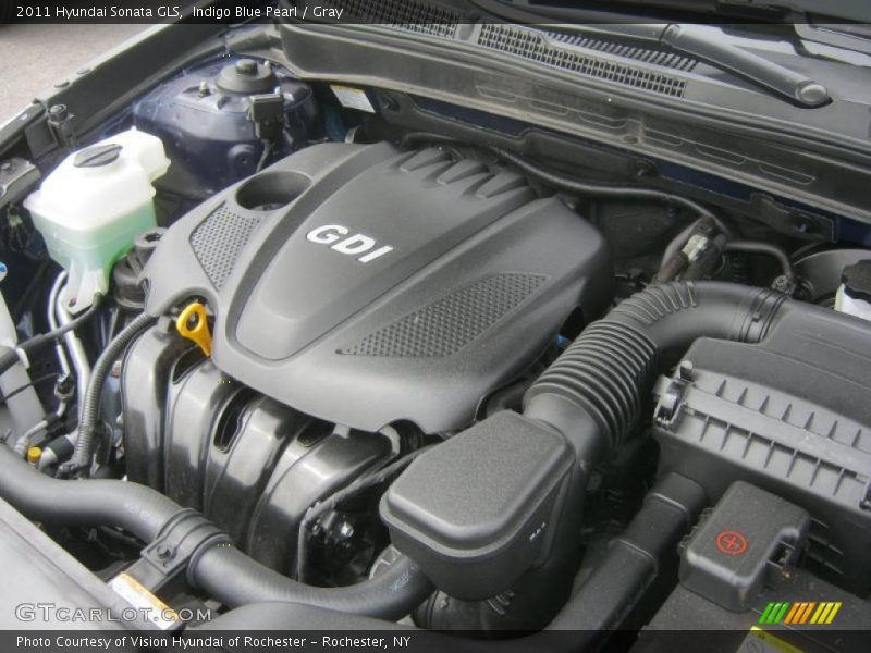 Indigo Blue Pearl / Gray 2011 Hyundai Sonata GLS