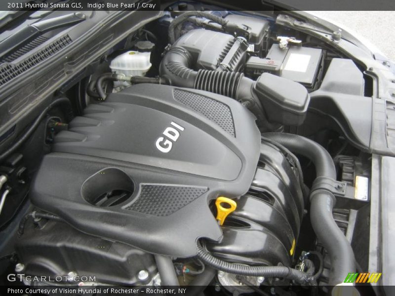 Indigo Blue Pearl / Gray 2011 Hyundai Sonata GLS