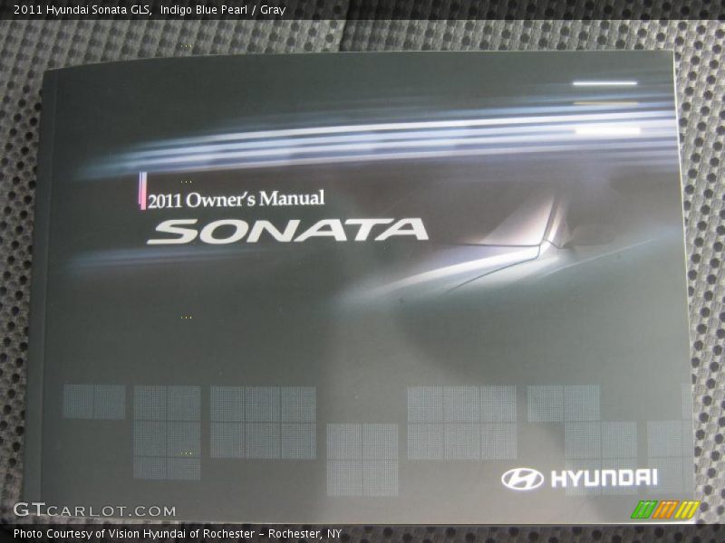 Indigo Blue Pearl / Gray 2011 Hyundai Sonata GLS