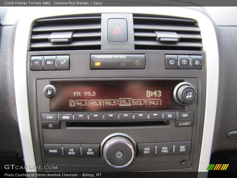Sonoma Red Metallic / Sand 2008 Pontiac Torrent AWD