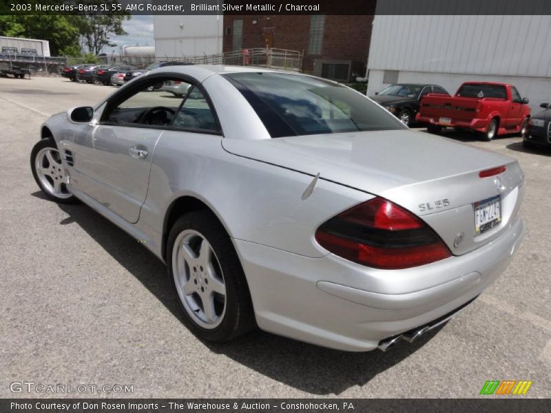 Brilliant Silver Metallic / Charcoal 2003 Mercedes-Benz SL 55 AMG Roadster