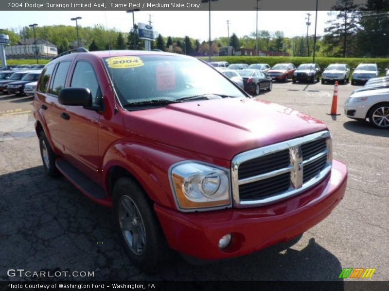 Flame Red / Medium Slate Gray 2004 Dodge Durango Limited 4x4
