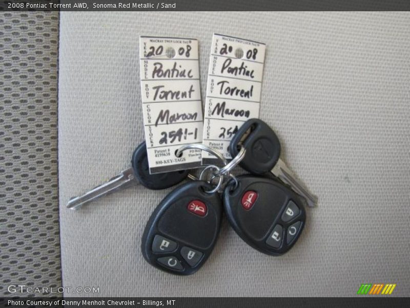 Sonoma Red Metallic / Sand 2008 Pontiac Torrent AWD