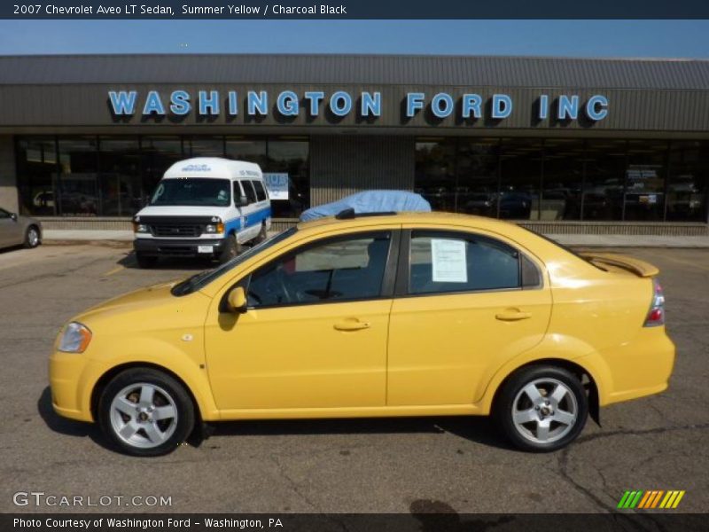 Summer Yellow / Charcoal Black 2007 Chevrolet Aveo LT Sedan