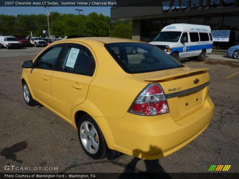 Summer Yellow / Charcoal Black 2007 Chevrolet Aveo LT Sedan