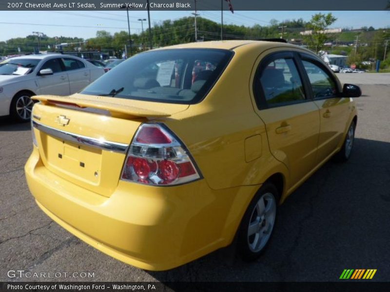 Summer Yellow / Charcoal Black 2007 Chevrolet Aveo LT Sedan