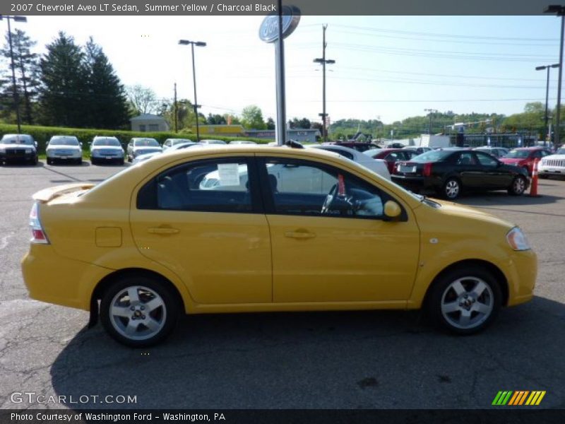 Summer Yellow / Charcoal Black 2007 Chevrolet Aveo LT Sedan