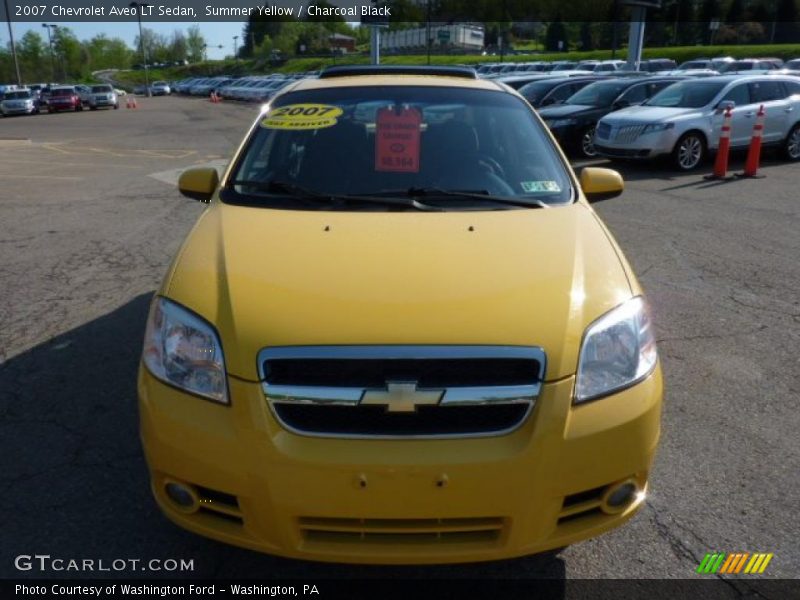 Summer Yellow / Charcoal Black 2007 Chevrolet Aveo LT Sedan