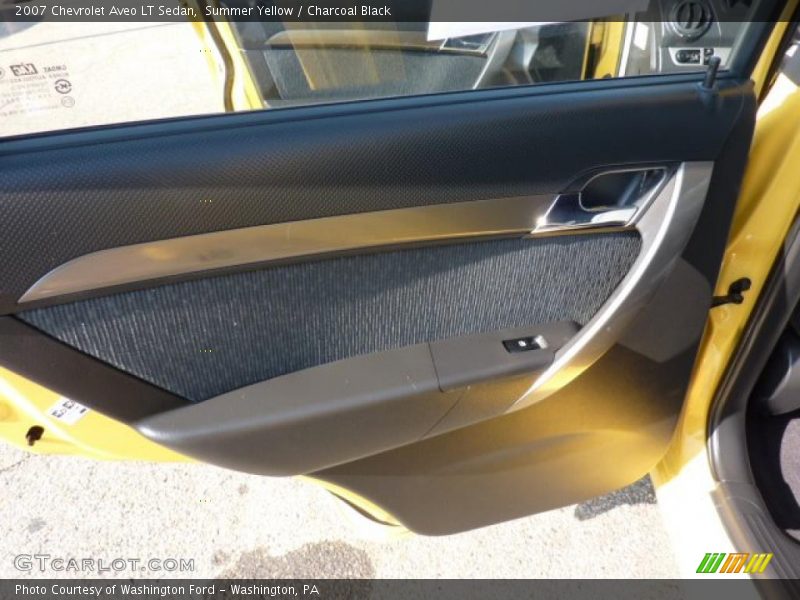 Summer Yellow / Charcoal Black 2007 Chevrolet Aveo LT Sedan