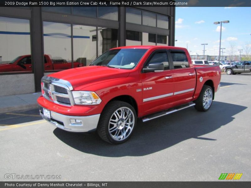 Flame Red / Dark Slate/Medium Graystone 2009 Dodge Ram 1500 Big Horn Edition Crew Cab 4x4