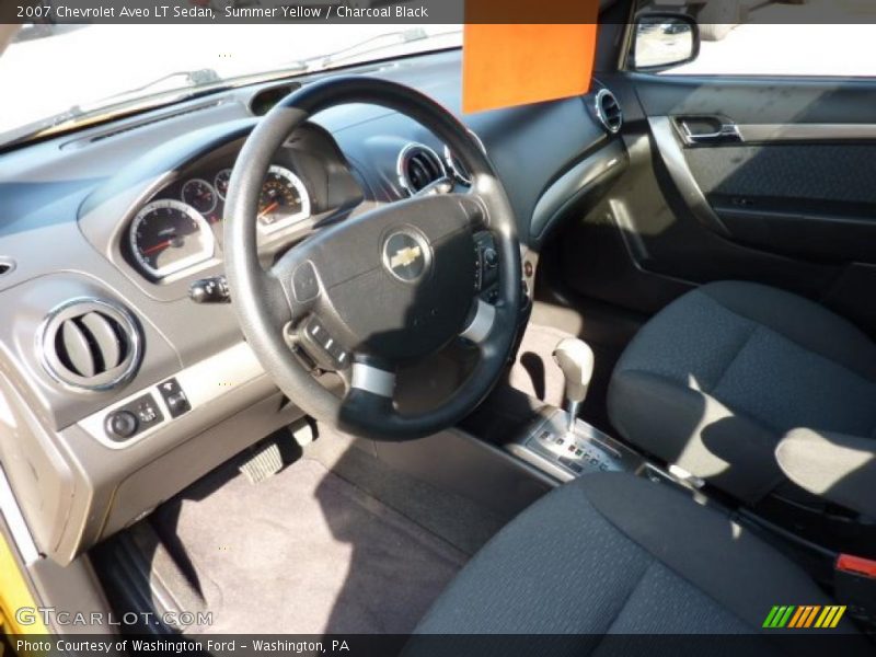 Summer Yellow / Charcoal Black 2007 Chevrolet Aveo LT Sedan