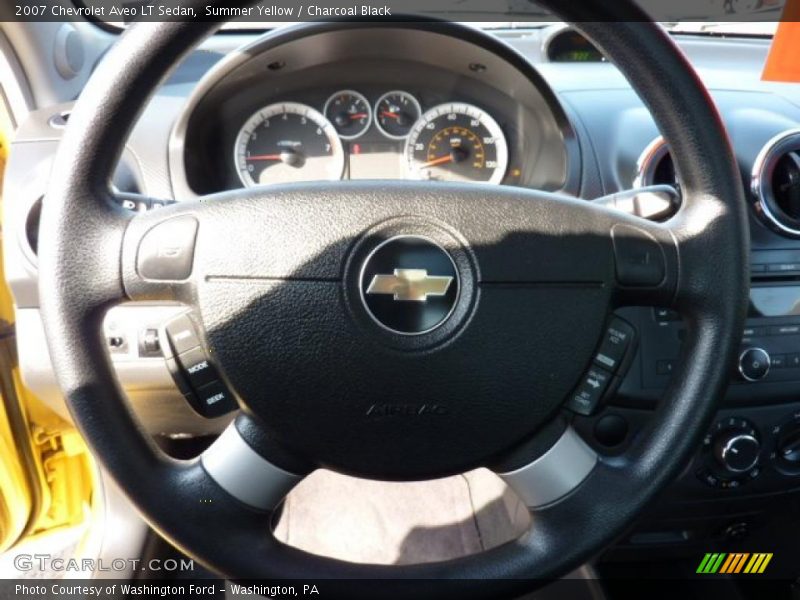 Summer Yellow / Charcoal Black 2007 Chevrolet Aveo LT Sedan