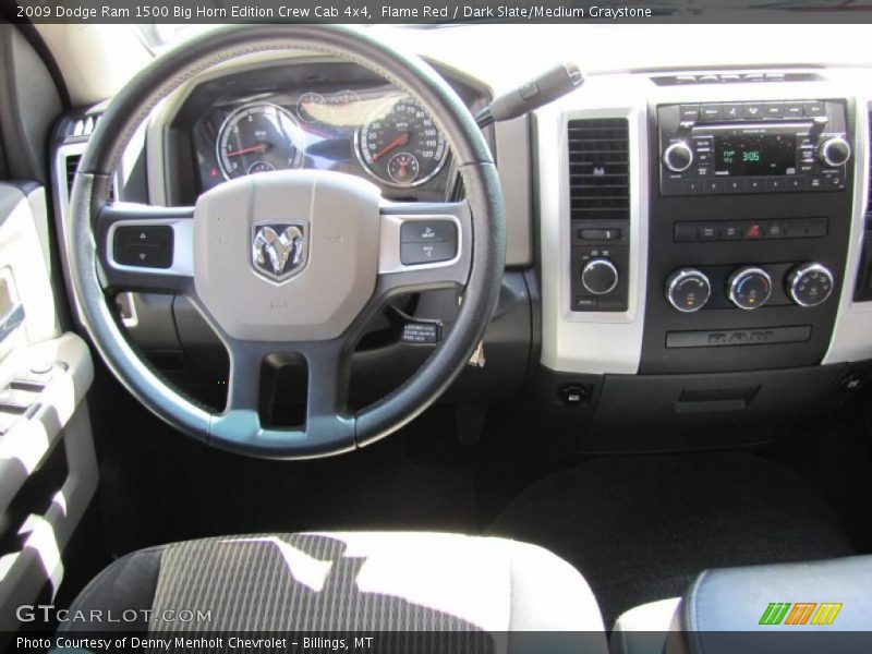 Flame Red / Dark Slate/Medium Graystone 2009 Dodge Ram 1500 Big Horn Edition Crew Cab 4x4