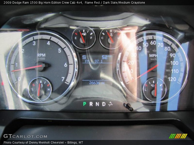 Flame Red / Dark Slate/Medium Graystone 2009 Dodge Ram 1500 Big Horn Edition Crew Cab 4x4