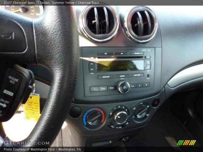 Summer Yellow / Charcoal Black 2007 Chevrolet Aveo LT Sedan