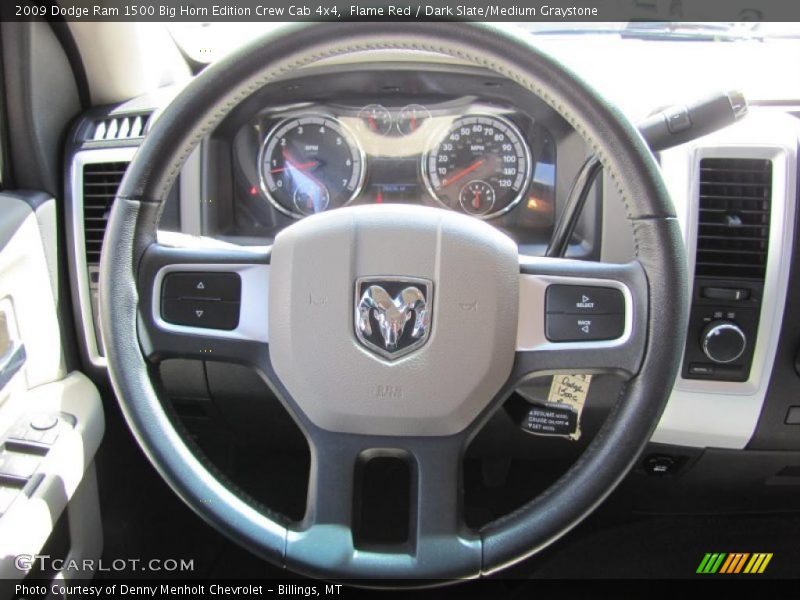 Flame Red / Dark Slate/Medium Graystone 2009 Dodge Ram 1500 Big Horn Edition Crew Cab 4x4