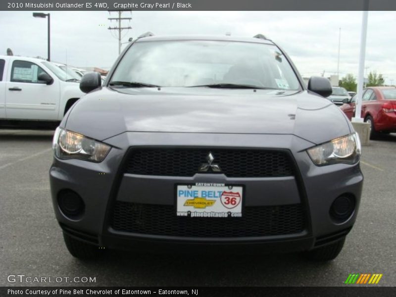Graphite Gray Pearl / Black 2010 Mitsubishi Outlander ES 4WD