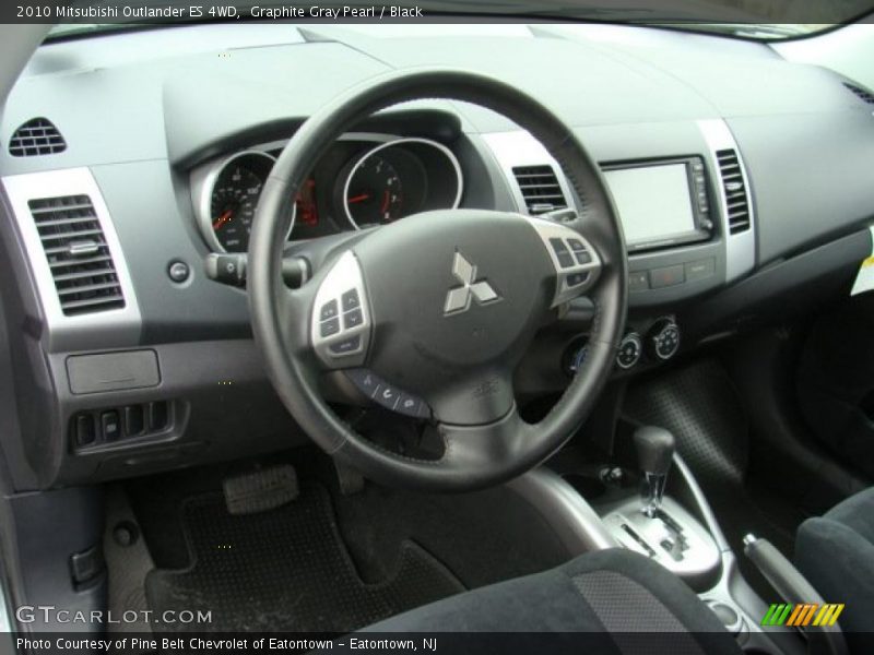 Graphite Gray Pearl / Black 2010 Mitsubishi Outlander ES 4WD