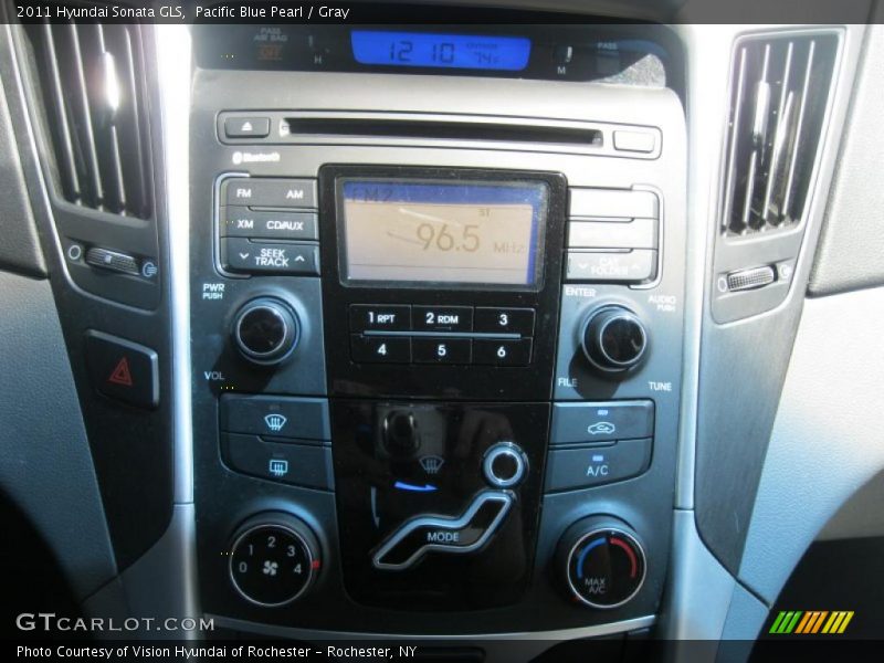Pacific Blue Pearl / Gray 2011 Hyundai Sonata GLS