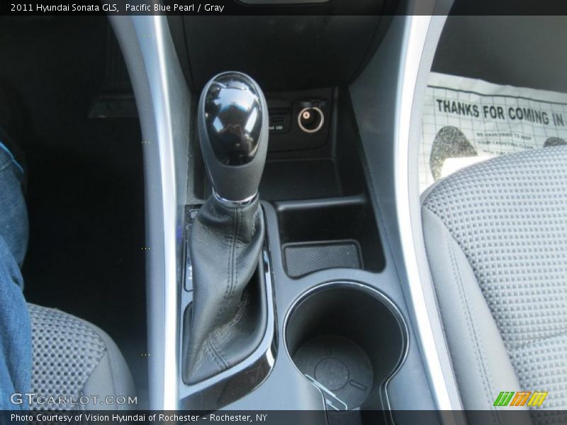 Pacific Blue Pearl / Gray 2011 Hyundai Sonata GLS