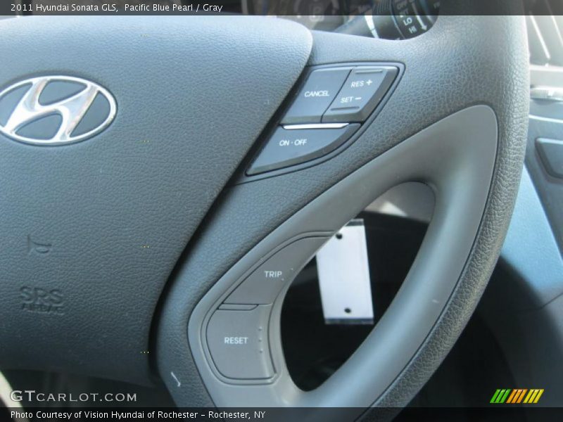 Pacific Blue Pearl / Gray 2011 Hyundai Sonata GLS