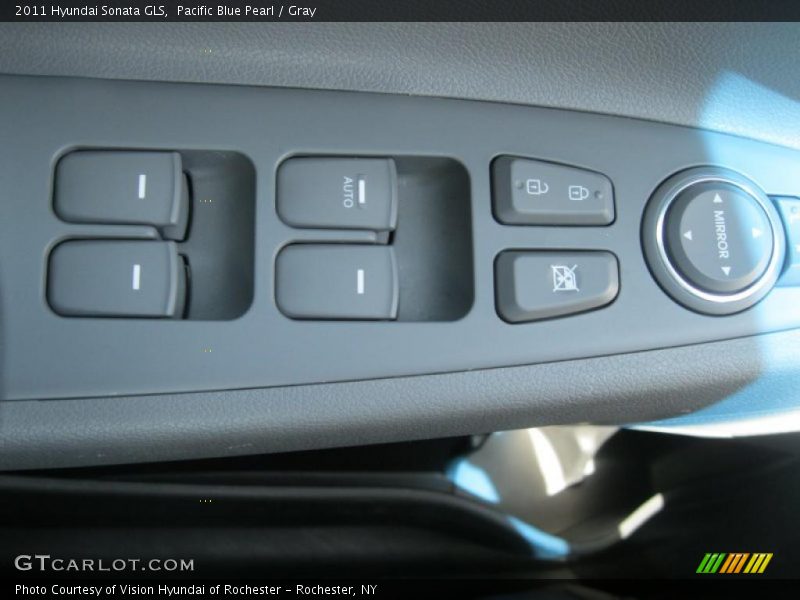 Pacific Blue Pearl / Gray 2011 Hyundai Sonata GLS