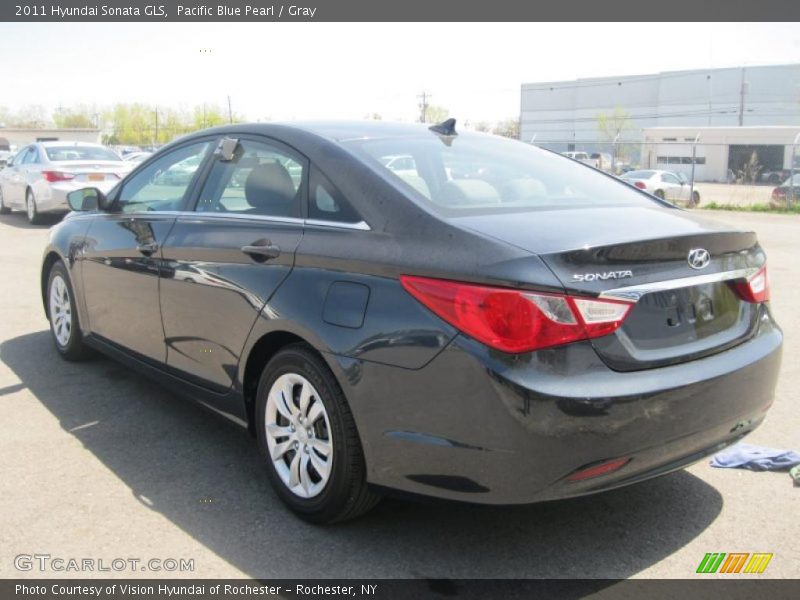 Pacific Blue Pearl / Gray 2011 Hyundai Sonata GLS
