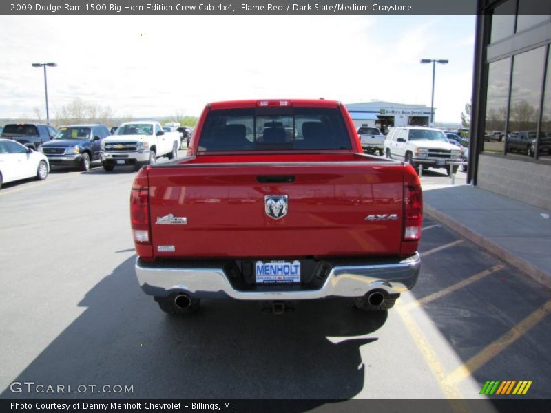 Flame Red / Dark Slate/Medium Graystone 2009 Dodge Ram 1500 Big Horn Edition Crew Cab 4x4
