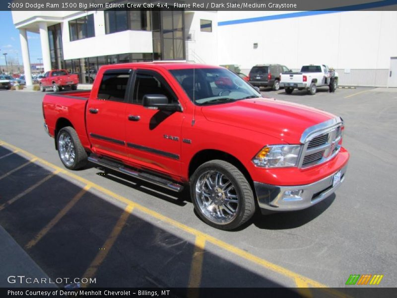 Flame Red / Dark Slate/Medium Graystone 2009 Dodge Ram 1500 Big Horn Edition Crew Cab 4x4