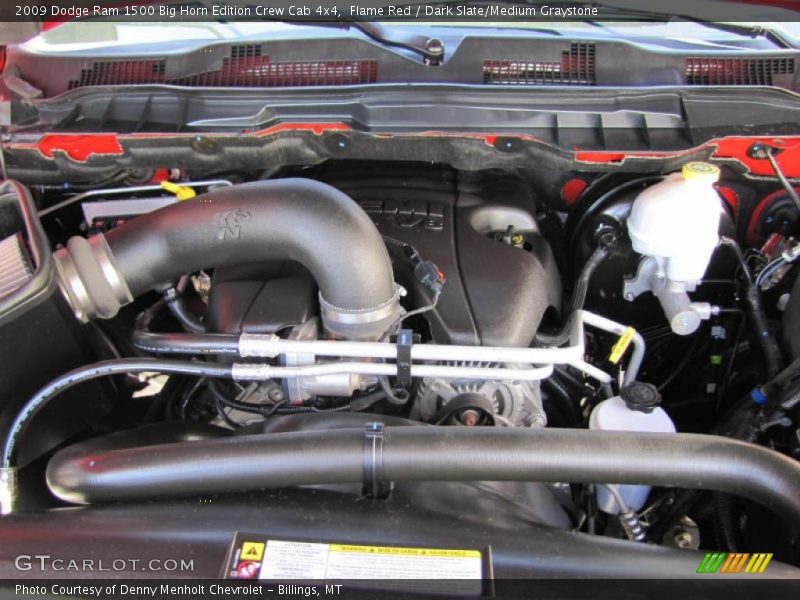 Flame Red / Dark Slate/Medium Graystone 2009 Dodge Ram 1500 Big Horn Edition Crew Cab 4x4