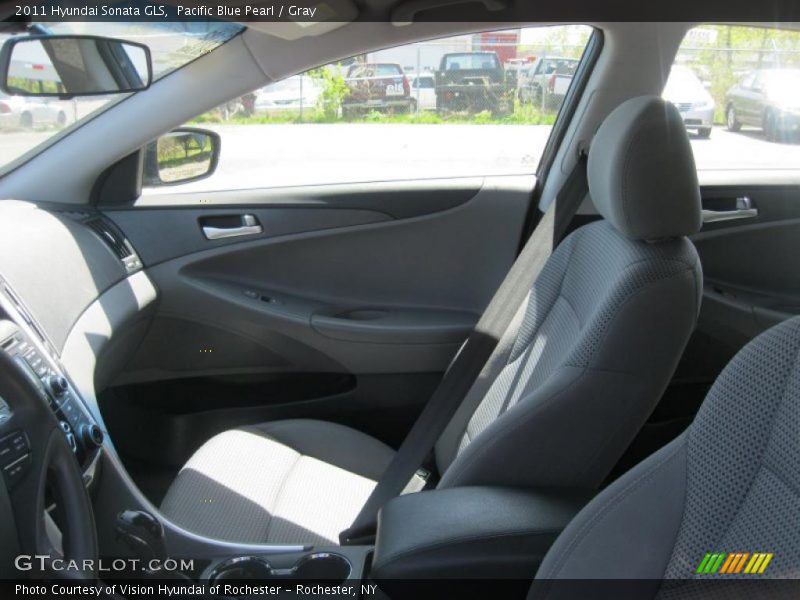 Pacific Blue Pearl / Gray 2011 Hyundai Sonata GLS