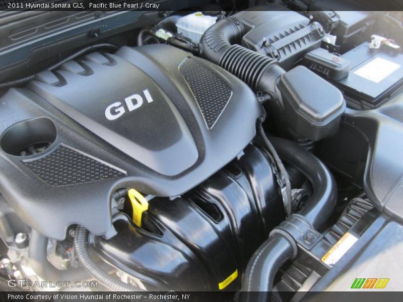 Pacific Blue Pearl / Gray 2011 Hyundai Sonata GLS
