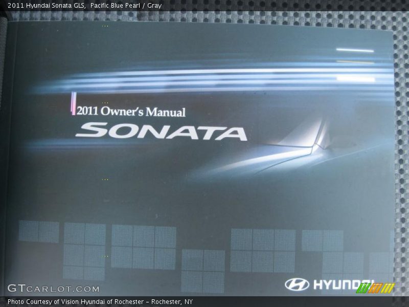 Pacific Blue Pearl / Gray 2011 Hyundai Sonata GLS