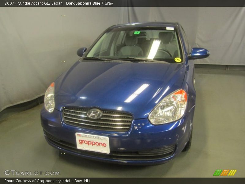 Dark Sapphire Blue / Gray 2007 Hyundai Accent GLS Sedan