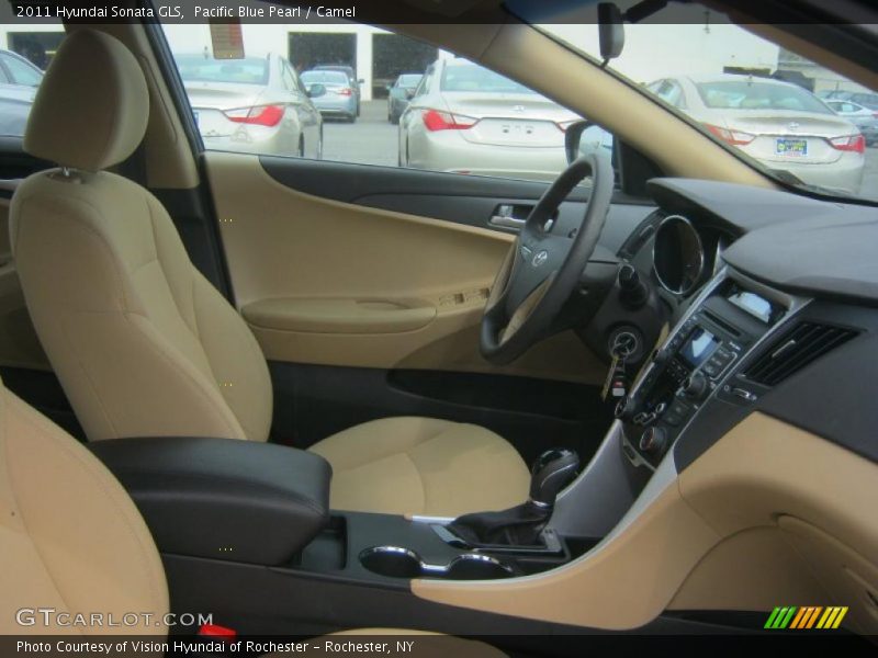 Pacific Blue Pearl / Camel 2011 Hyundai Sonata GLS
