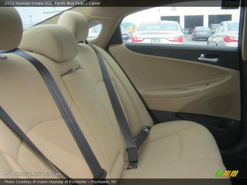 Pacific Blue Pearl / Camel 2011 Hyundai Sonata GLS