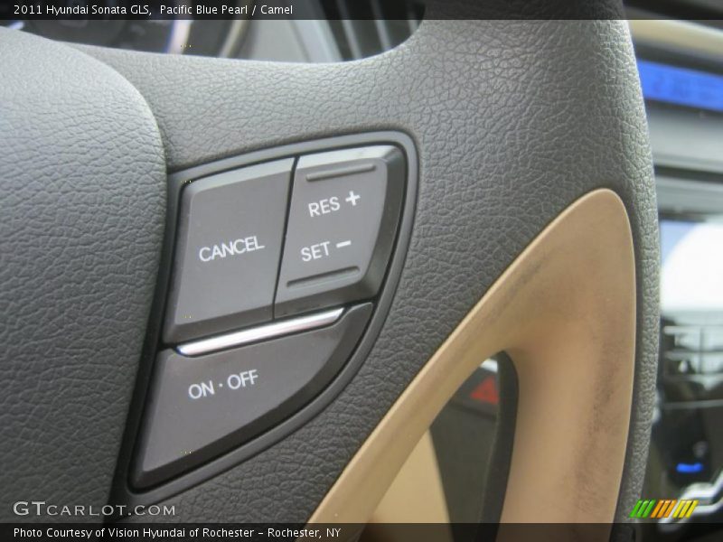 Pacific Blue Pearl / Camel 2011 Hyundai Sonata GLS