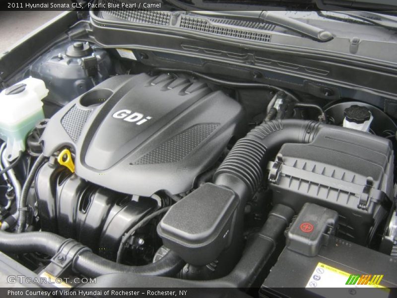 Pacific Blue Pearl / Camel 2011 Hyundai Sonata GLS