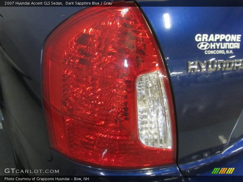 Dark Sapphire Blue / Gray 2007 Hyundai Accent GLS Sedan