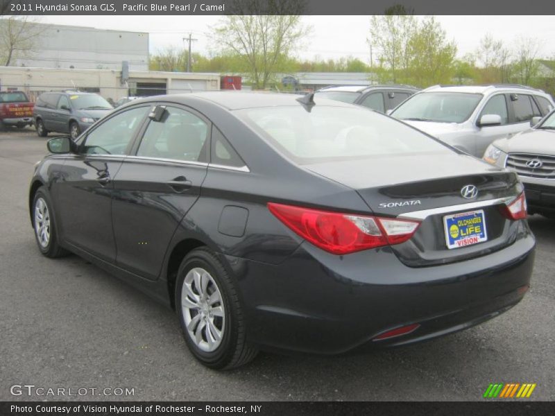 Pacific Blue Pearl / Camel 2011 Hyundai Sonata GLS