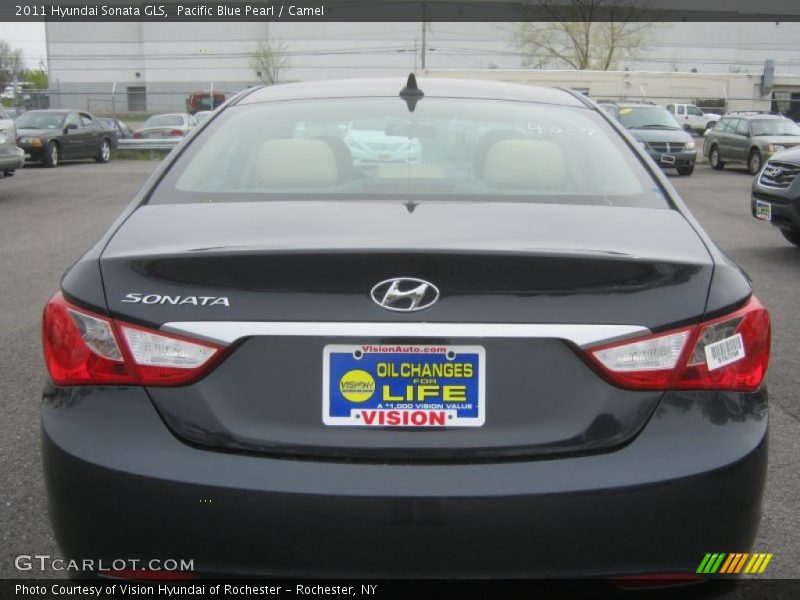 Pacific Blue Pearl / Camel 2011 Hyundai Sonata GLS