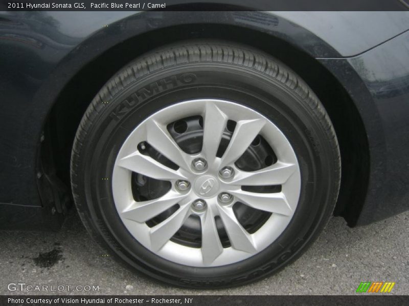 Pacific Blue Pearl / Camel 2011 Hyundai Sonata GLS