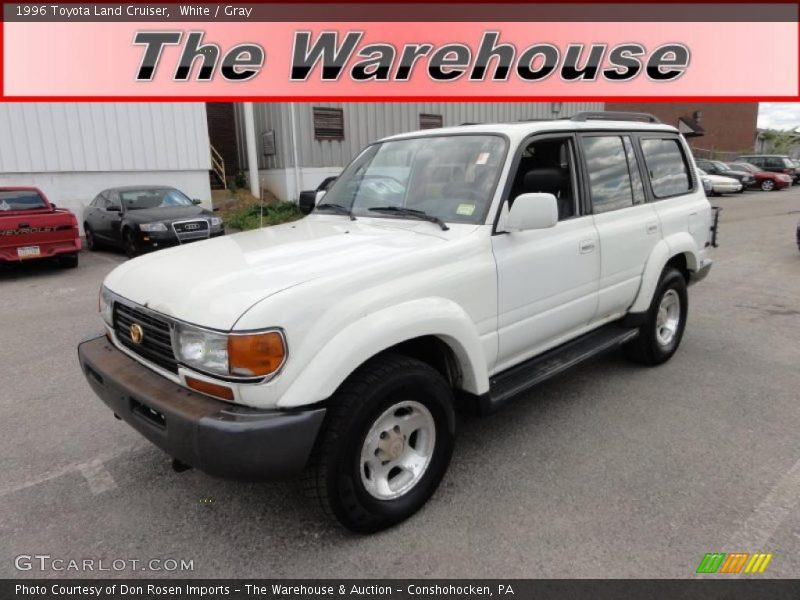 White / Gray 1996 Toyota Land Cruiser