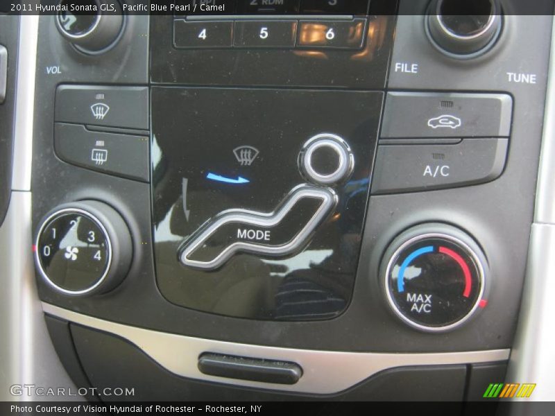 Pacific Blue Pearl / Camel 2011 Hyundai Sonata GLS