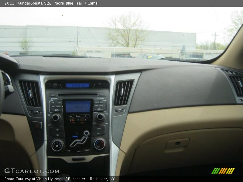 Pacific Blue Pearl / Camel 2011 Hyundai Sonata GLS