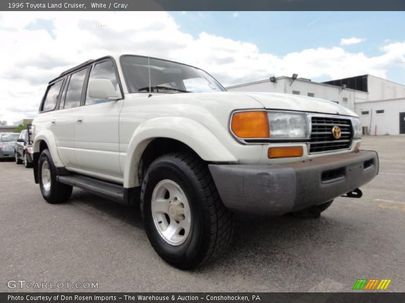White / Gray 1996 Toyota Land Cruiser