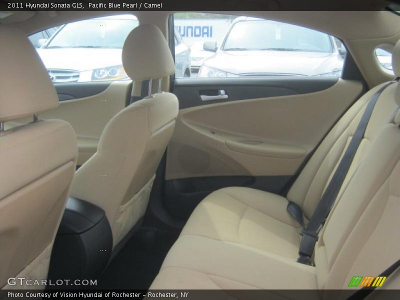 Pacific Blue Pearl / Camel 2011 Hyundai Sonata GLS